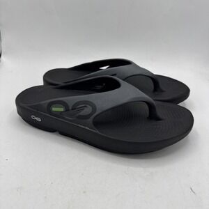 OOFOS OOriginal Sport Mens 10 Thong Sandals Graphite Recovery Lightweight